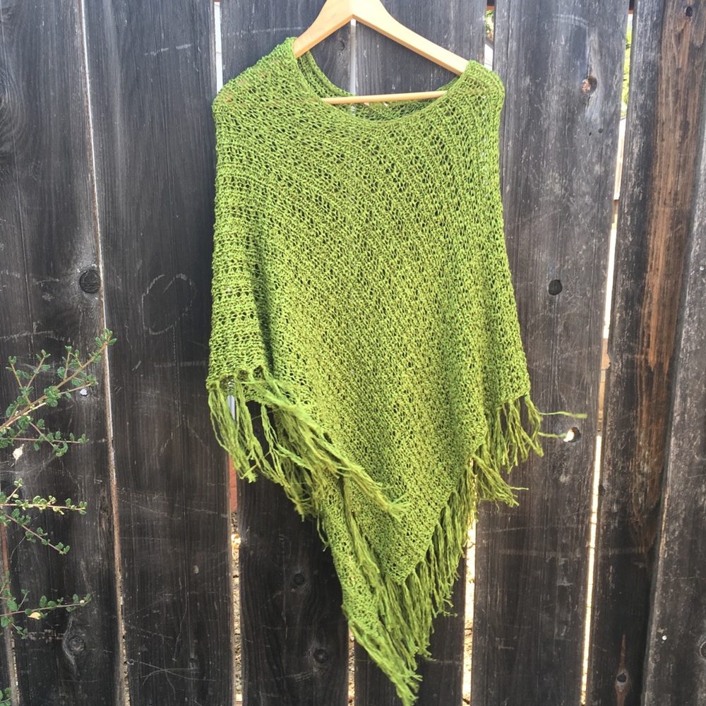 BOHO Stevie Nicks inspired green shawl
